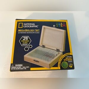 National Geographic 25 Prepared Microscope Slides Mega Biology
Set STEM
